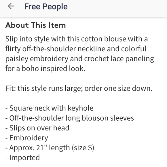 Free People Maria,Maria Athena Embroidered Blouse - Picture 8 of 9